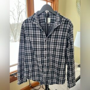 American Eagle Outfitters Gray and Black Plaid Shirt